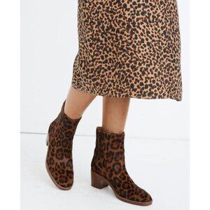 NEW Madewell High Chelsea Boot in Leopard Calf Hair Size 7